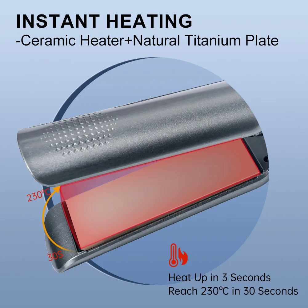 Lisseur professionnel 2-en-1 – Lissage et boucles avec température réglable