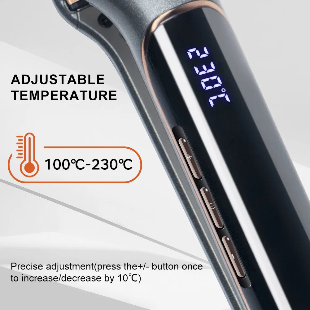 Lisseur professionnel 2-en-1 – Lissage et boucles avec température réglable