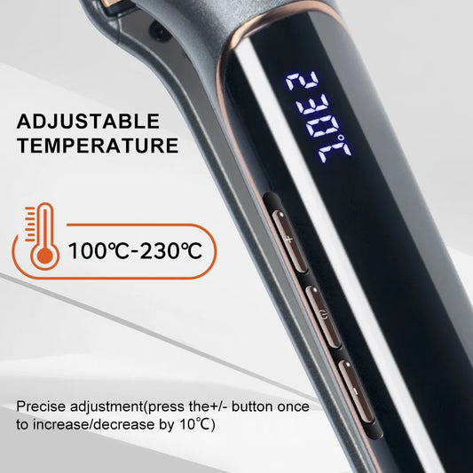 Lisseur professionnel 2-en-1 – Lissage et boucles avec température réglable